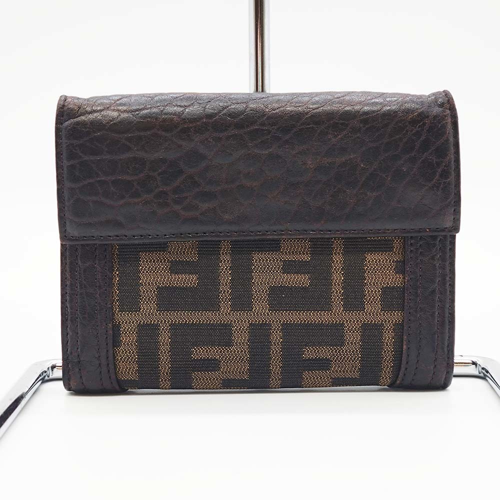 Fendi Zucca Pattern Wallet Brown - image 2